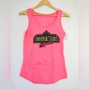 Universal Studios Hollywood Women Pink Tank Top, Sleeveless Shirt - Brand New